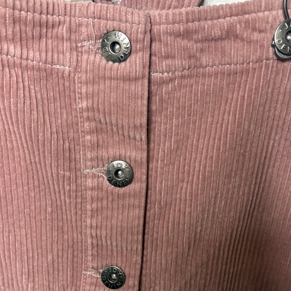 Stylish Pink Corduroy Mini Dress - Picture 4 of 5